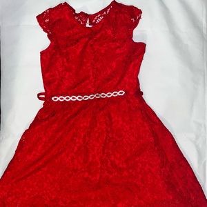 Rare Editions Children’s Red Lace Dress Size 16